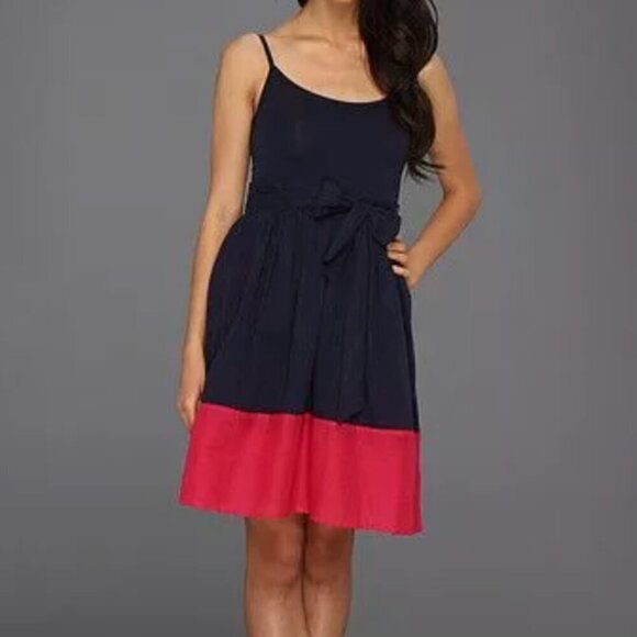 French Connection Dresses & Skirts - NWT French Connection | Navy Blue Dress with Pink Detailing